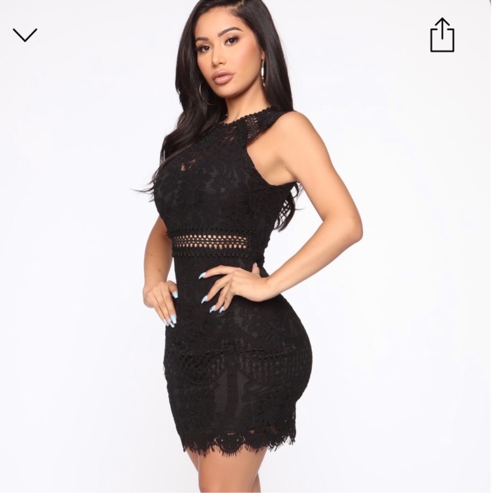 Fashion Nova Rosaleen Lace Mini Dress